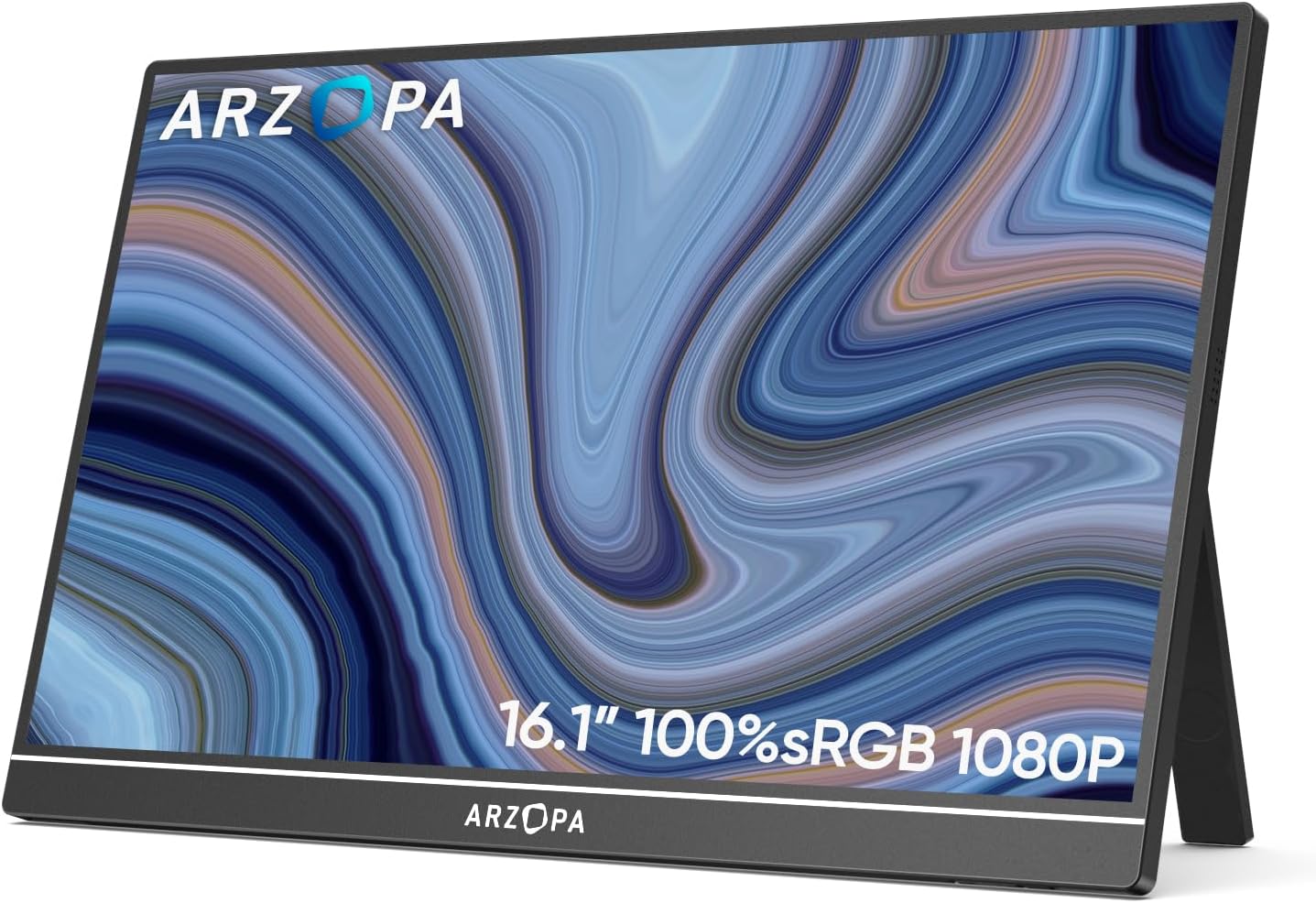 16.1" Portable Monitor, 1920×1080 FHD IPS Portable Monitor for Laptop with Single-rod, Support HDMI/Type-C/USB-C, Eye Protection Gaming Screen for Laptop/PC/Mac/PS3/4/5/Xbox