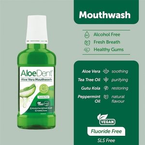 Optima AloeDent Aloe Vera Mouthwash – Fluoride Free, Alcohol Free, Vegan, Cruelty-Free, SLS Free – Natural Action for Healthy Gums – 250ml - Image 4