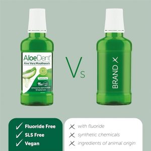 Optima AloeDent Aloe Vera Mouthwash – Fluoride Free, Alcohol Free, Vegan, Cruelty-Free, SLS Free – Natural Action for Healthy Gums – 250ml - Image 5
