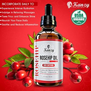 Kanzy Rosehip Oil for Face & Body – 100% Pure Organic Cold-Pressed Rose Hip Oil, 120ml – Vegan, Cruelty-Free, for Skin, Hair, Nails, Dryness, Scars, Fine Lines - Image 7