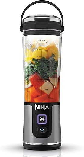 Ninja Blast Portable Blender, 530ml, Leakproof Lid & Sip Spout, Powerful Cordless Mini Blender, Rechargeable, Portable Smoothies, Protein Shakes, Blends Ice & Frozen Fruit,... Ninja Blast Portable Blender, 530ml, Leakproof Lid & Sip Spout, Powerful Cordless Mini Blender, Rechargeable, Portable Smoothies, Protein Shakes, Blends Ice & Frozen Fruit,...