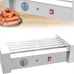 Stainless Steel Sausage Oven, 50-190℃ Temperature Range Electric Hot Dog Oven, 7 Polished Stainless Steel Rollers + Non-stick, for Breakfast Shops/Bakeries/Food Stalls/Western...