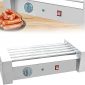 Stainless Steel Sausage Oven, 50-190℃ Temperature Range Electric Hot Dog Oven, 7 Polished Stainless Steel Rollers + Non-stick, for Breakfast Shops/Bakeries/Food Stalls/Western...